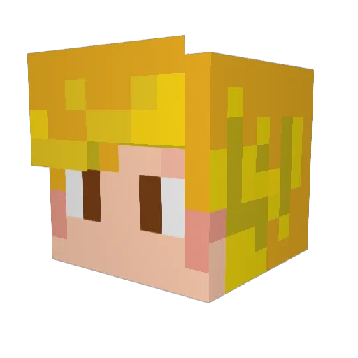 Juanny0810 Minecraft avatar head, 3D render