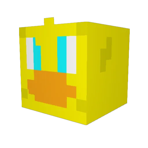 Juanobe Minecraft avatar head, 3D render