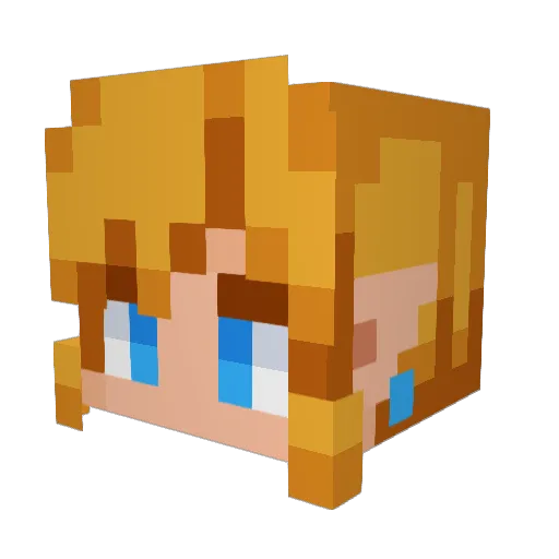 Juanotevez Minecraft avatar head, 3D render