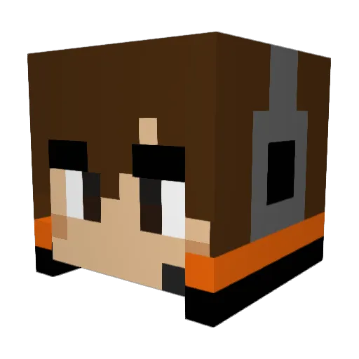 JuanpaCrafts Minecraft avatar head, 3D render