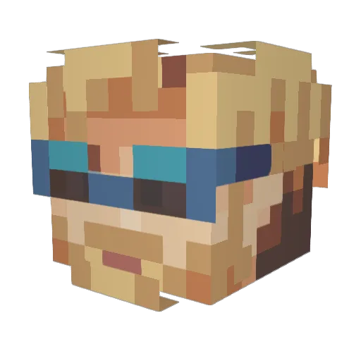 JuanpiKlein Minecraft avatar head, 3D render