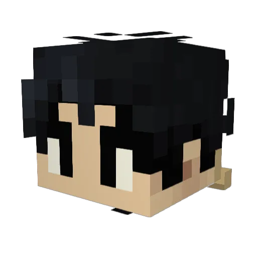 JuanpiLH Minecraft avatar head, 3D render