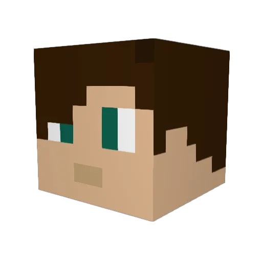 Juanrys Minecraft avatar head, 3D render