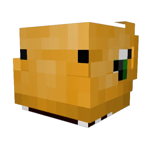 JuansAbean Minecraft avatar head, 3D render