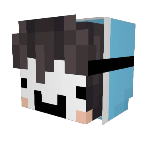 JuansBalkon Minecraft avatar head, 3D render