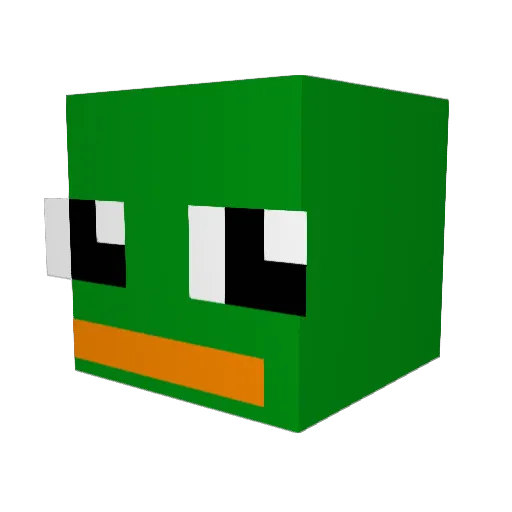 Juansee Minecraft avatar head, 3D render