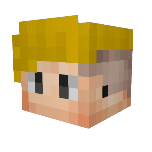 Juanskrr Minecraft avatar head, 3D render