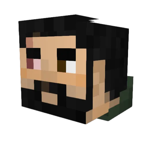 Jub9 Minecraft avatar head, 3D render
