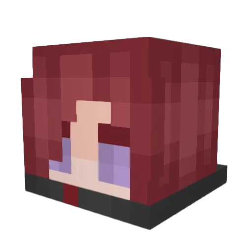 Jubass11 Minecraft avatar head, 3D render