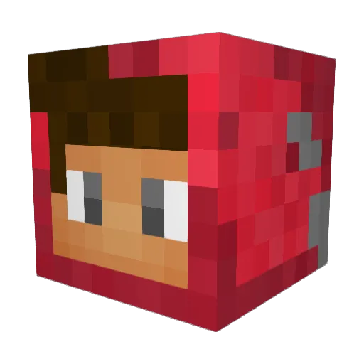 Jubaster Minecraft avatar head, 3D render