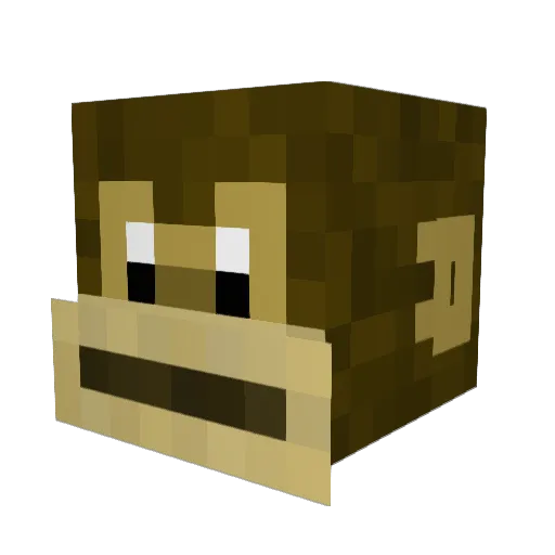 JubbaJubb Minecraft avatar head, 3D render