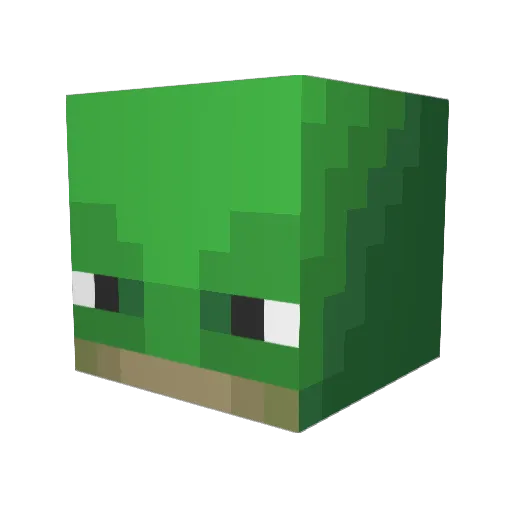 Jubbss Minecraft avatar head, 3D render
