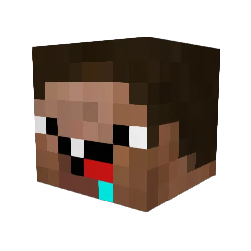 Jubero12 Minecraft avatar head, 3D render
