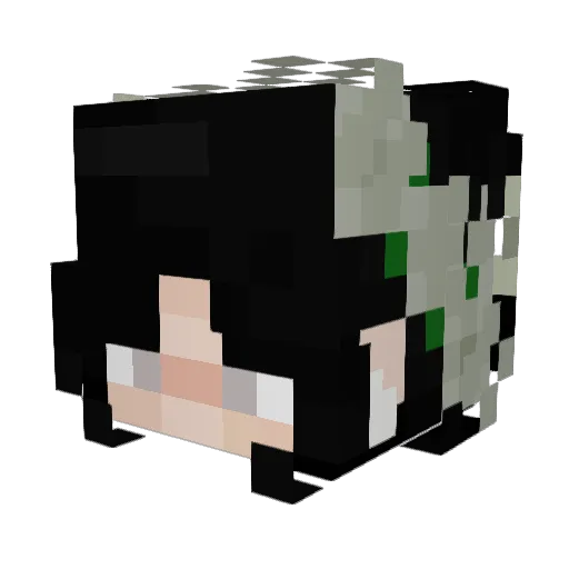 Jubiaaaa Minecraft avatar head, 3D render