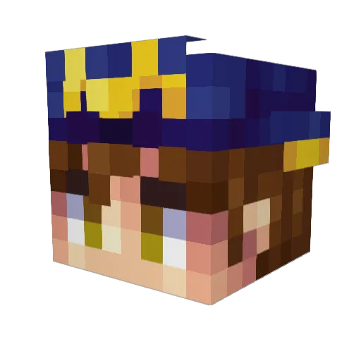 Jubilee528 Minecraft avatar head, 3D render