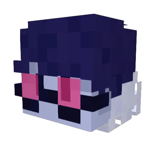 Jubileebur Minecraft avatar head, 3D render