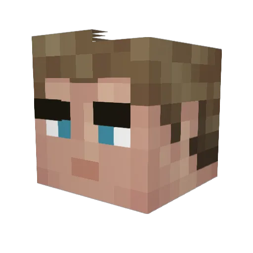 Jubilian Minecraft avatar head, 3D render