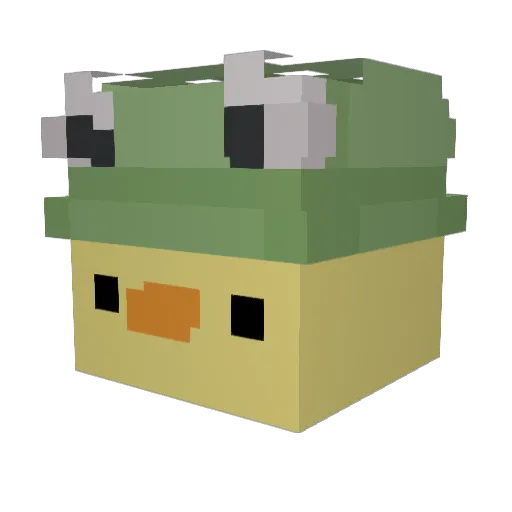 Jubiliane Minecraft avatar head, 3D render