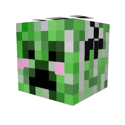 Jubojub Minecraft avatar head, 3D render