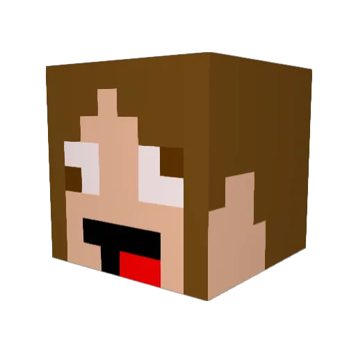 JubsCookie Minecraft avatar head, 3D render