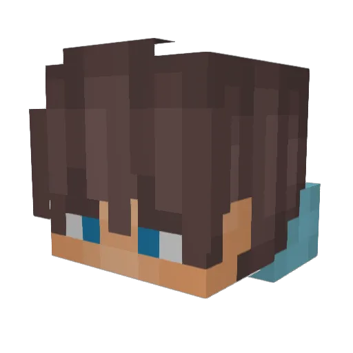 Jubudi Minecraft avatar head, 3D render