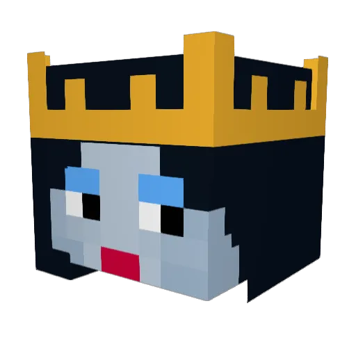 Jubulbu Minecraft avatar head, 3D render