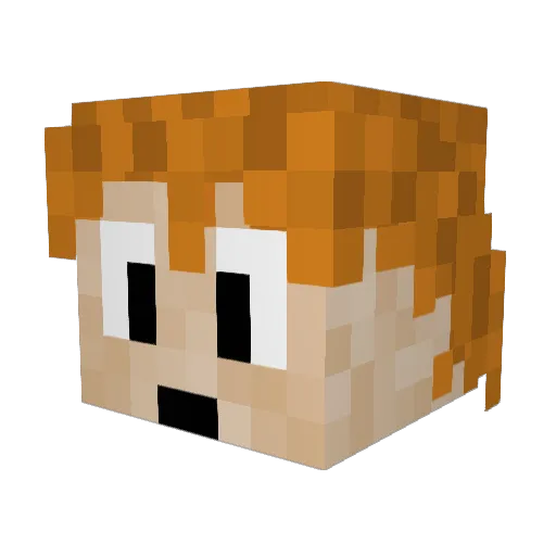 Jucatofe Minecraft avatar head, 3D render