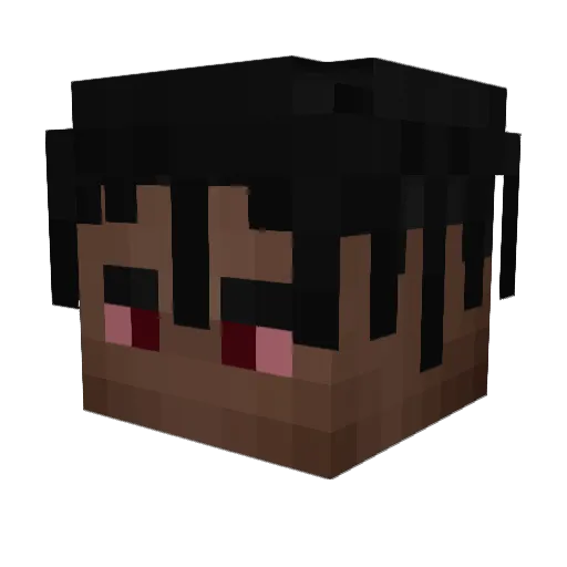 Jucawst Minecraft avatar head, 3D render