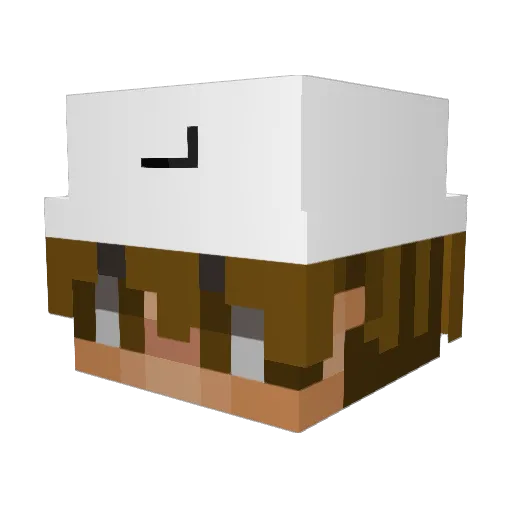 Jucku15 Minecraft avatar head, 3D render