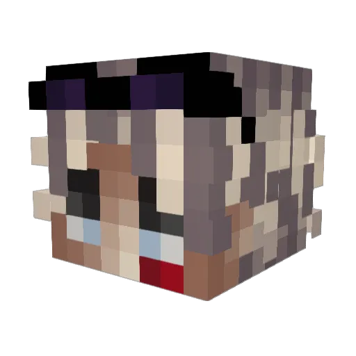 Jucoh Minecraft avatar head, 3D render
