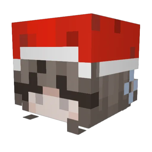 Jucuvi Minecraft avatar head, 3D render