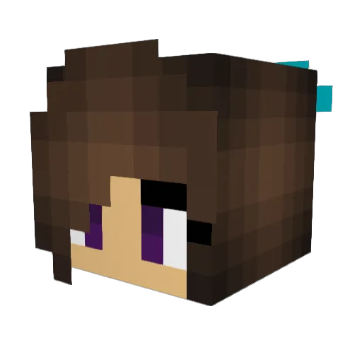 JudahWells Minecraft avatar head, 3D render