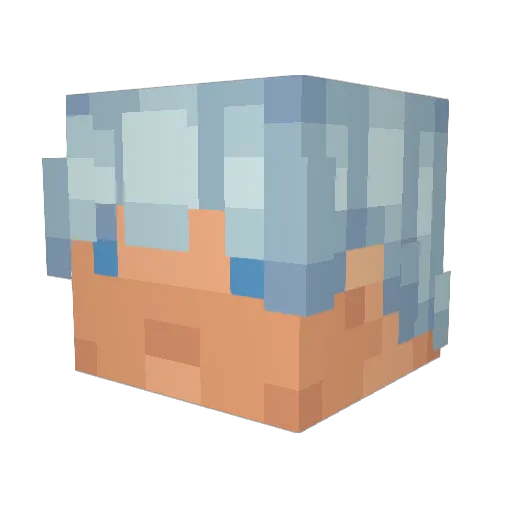 Judahblue Minecraft avatar head, 3D render