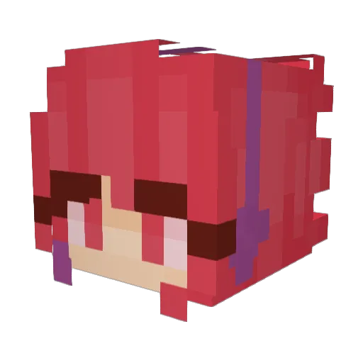 JudaiVox Minecraft avatar head, 3D render
