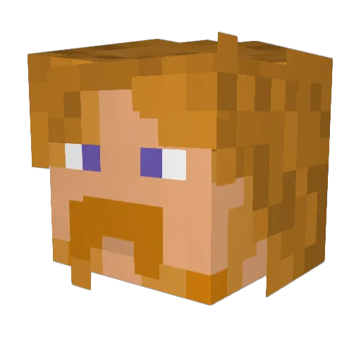 Judas_ Minecraft avatar head, 3D render