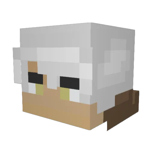 Judaspriest Minecraft avatar head, 3D render