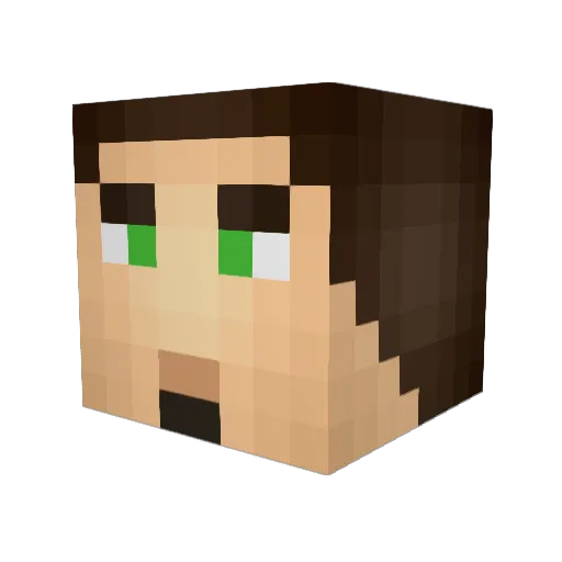 JuddMC Minecraft avatar head, 3D render