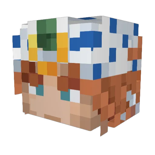 Judd_Corey_ Minecraft avatar head, 3D render