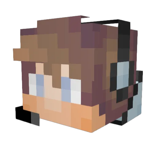 JuddhaMaster Minecraft avatar head, 3D render
