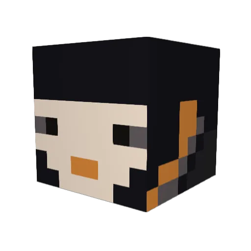 JuddySidney1 Minecraft avatar head, 3D render