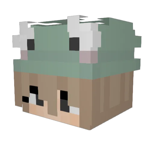 JudeBarakat Minecraft avatar head, 3D render