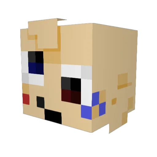 JudeTheDude2016 Minecraft avatar head, 3D render