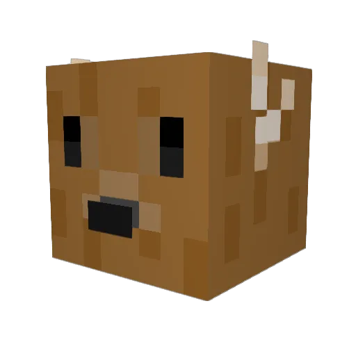 Judelue Minecraft avatar head, 3D render