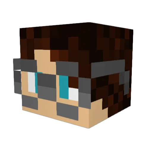Judevivo Minecraft avatar head, 3D render