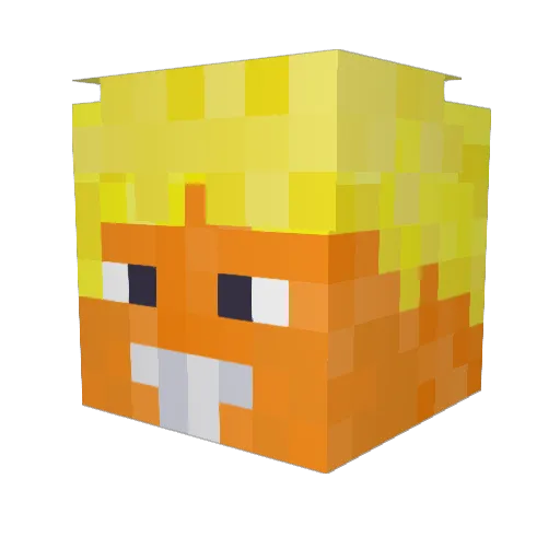 JudgeMeDaddy Minecraft avatar head, 3D render
