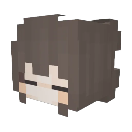 JudgmentalBadger Minecraft avatar head, 3D render