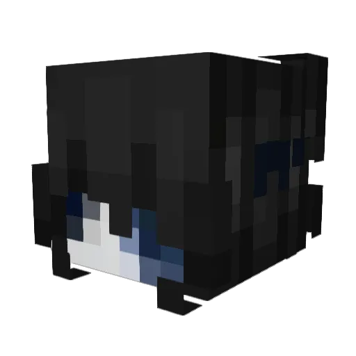 Judgy Minecraft avatar head, 3D render