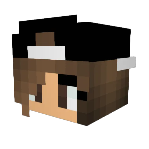 JudixMarais Minecraft avatar head, 3D render