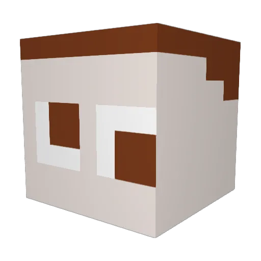 JudoBanana Minecraft avatar head, 3D render