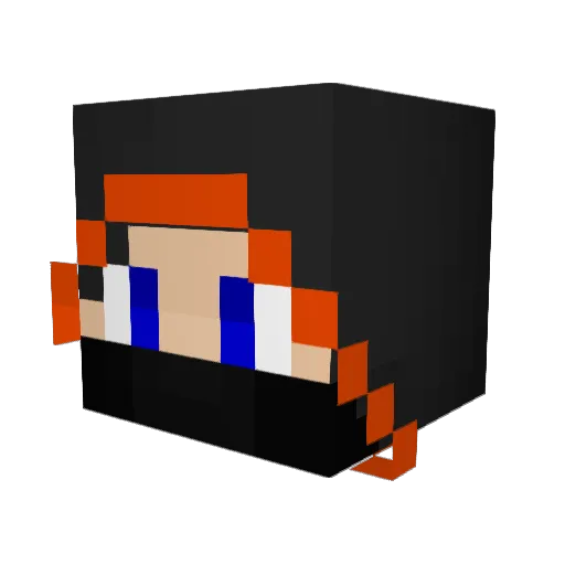 JudoJDA Minecraft avatar head, 3D render